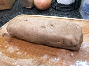Dough after rising and kneading